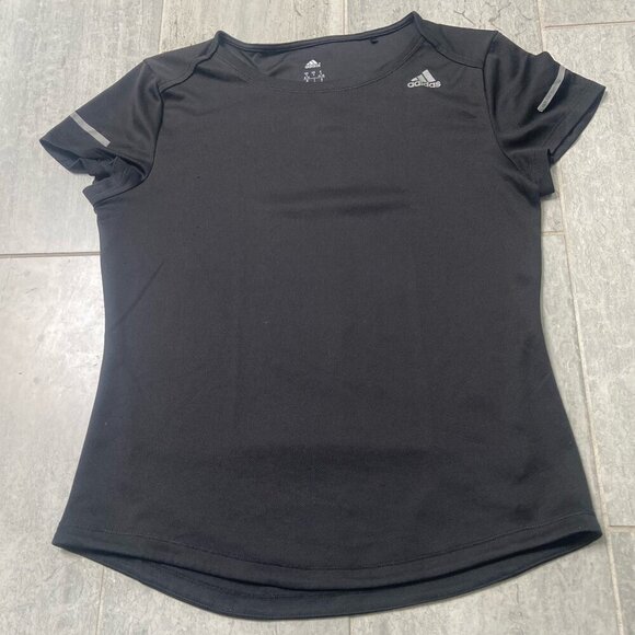 adidas Climalite Run Lightweight Short Sleeve Athletic Tee Black Size Small - Picture 1 of 12